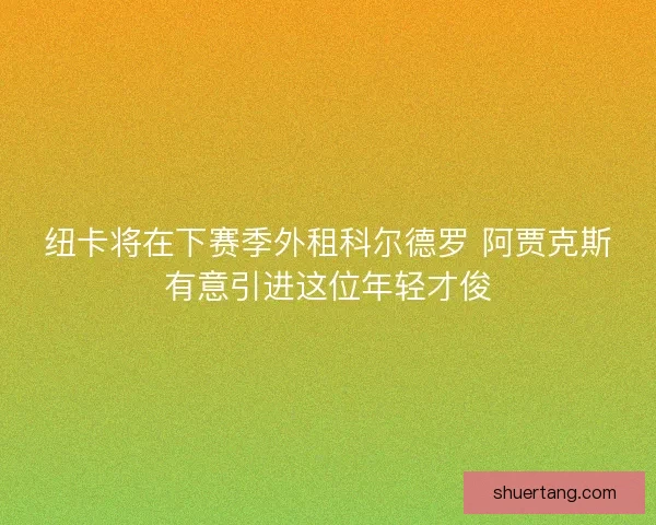 纽卡将在下赛季外租科尔德罗 阿贾克斯有意引进这位年轻才俊